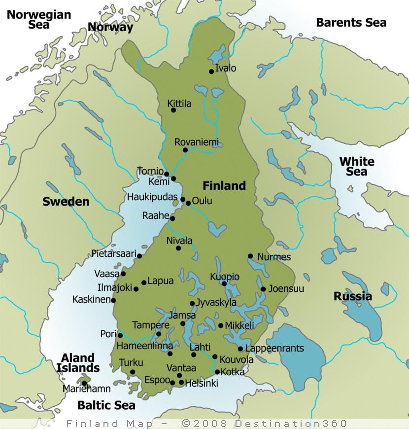Peta berkemah Finlandia