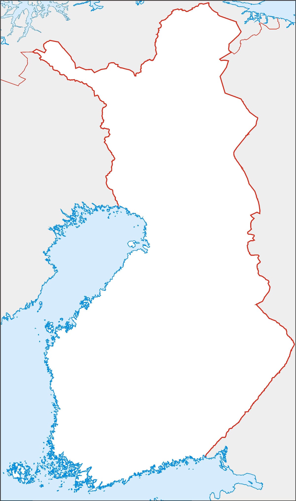 peta kosong Finlandia