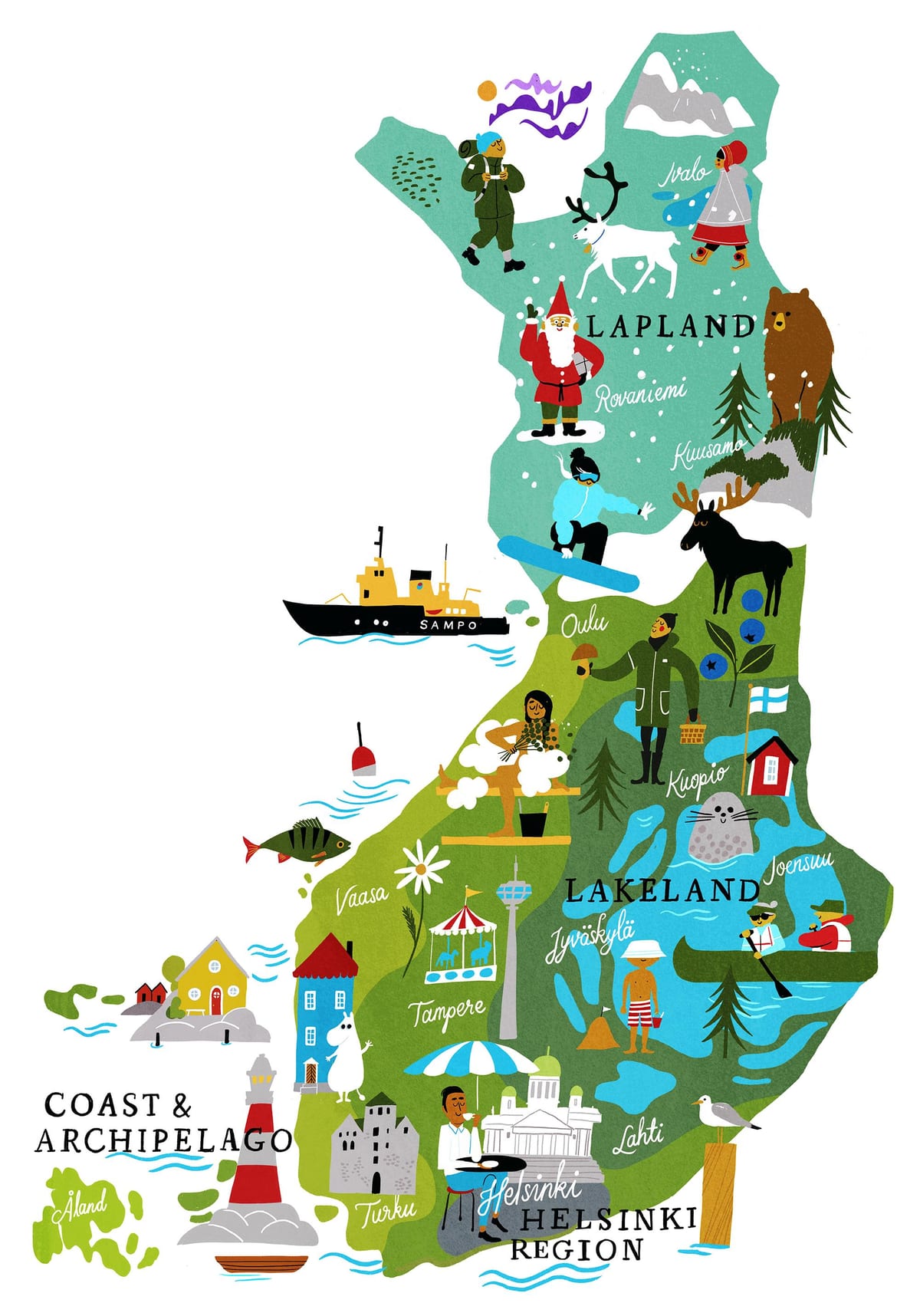 Finlandia peta wisata