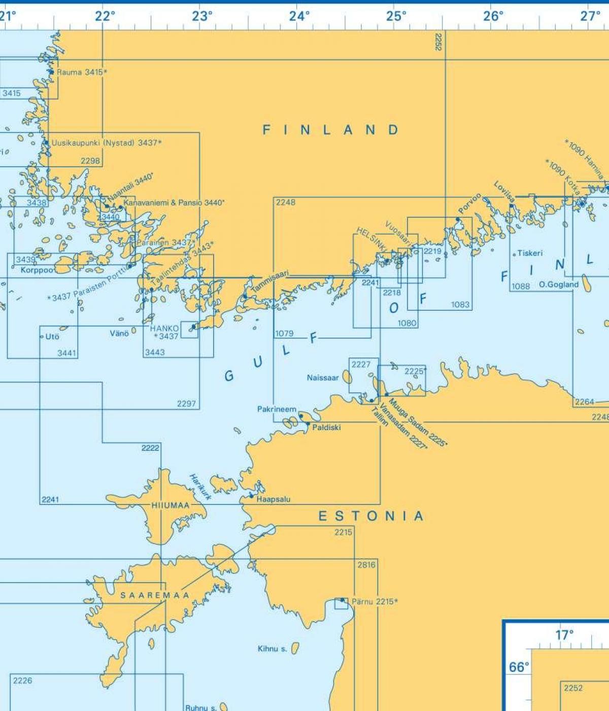 Peta dari teluk Finlandia