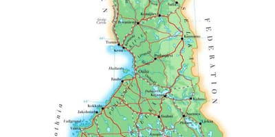 Peta elevasi Finlandia