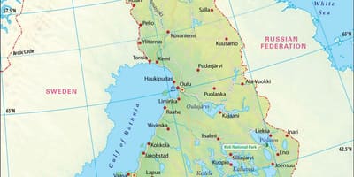 Peta dari Finlandia geografi